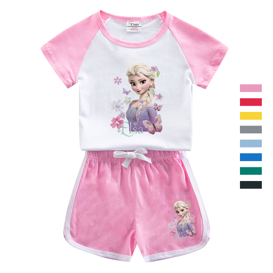 2024夏服新作韓国子供服  Queen Elsa  上下セット