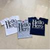 2024夏服新作韓国子供服　HELLO柄　半袖ｔシャツ