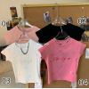 2024夏服新作韓国子供服　リボン柄　半袖ｔシャツ