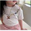 2024夏服新作韓国子供服　女の子　くまちゃん柄　半袖ｔシャツ