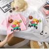 2024夏服新作韓国子供服　女の子　花柄　半袖ｔシャツ