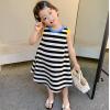 2024夏服新作韓国子供服　ボーダー　ワンピース