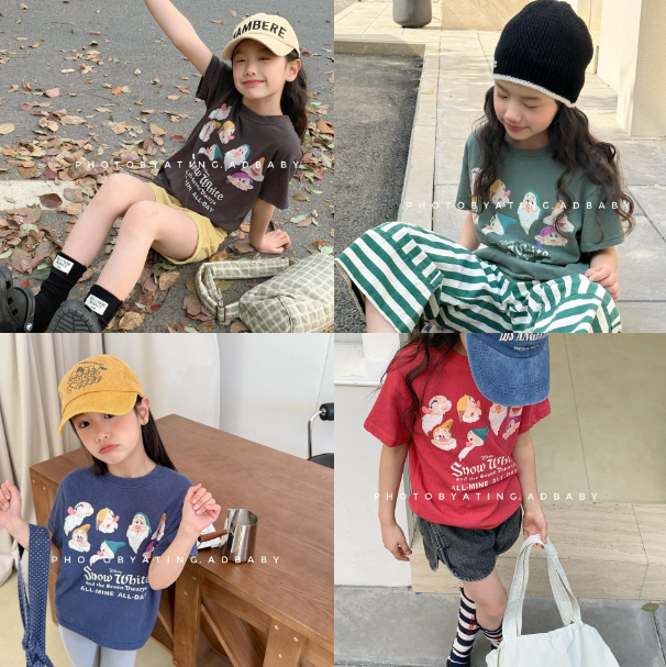 2025夏服新作韓国子供服　女の子　半袖ｔシャツ
