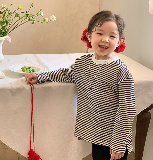 2025夏服新作韓国子供服　ボーダー　日焼け止め服