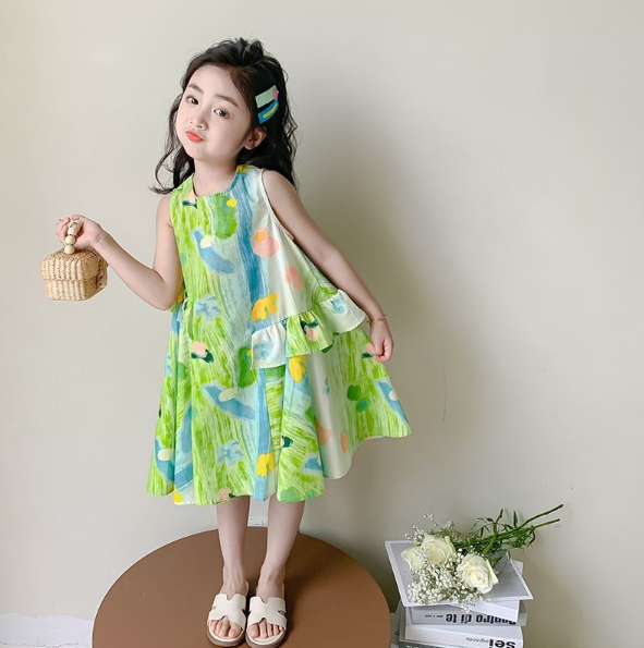 2025夏服新作韓国子供服　女の子　ワンピース