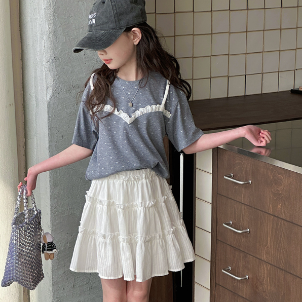 2025夏服新作韓国子供服　女の子　半袖ｔシャツ