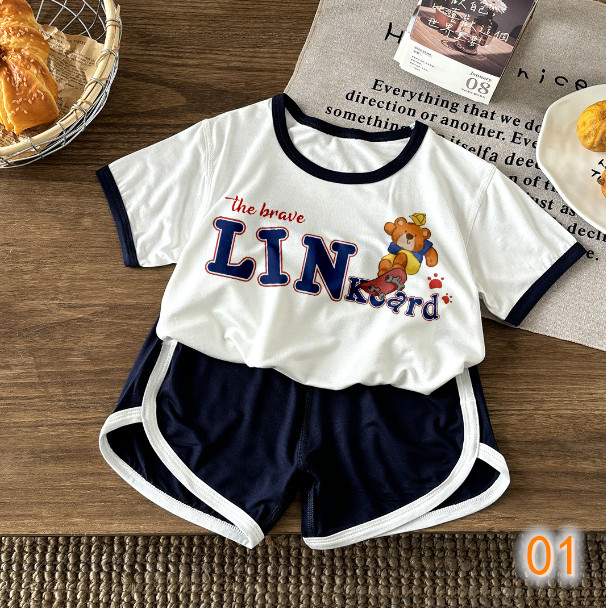 2025夏服新作韓国子供服　8色　上下セット