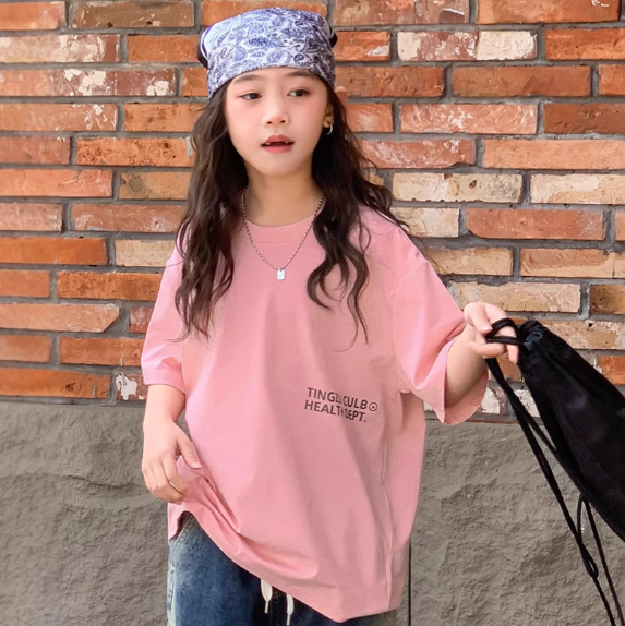 2025夏服新作韓国子供服　英字ロゴ　半袖ｔシャツ