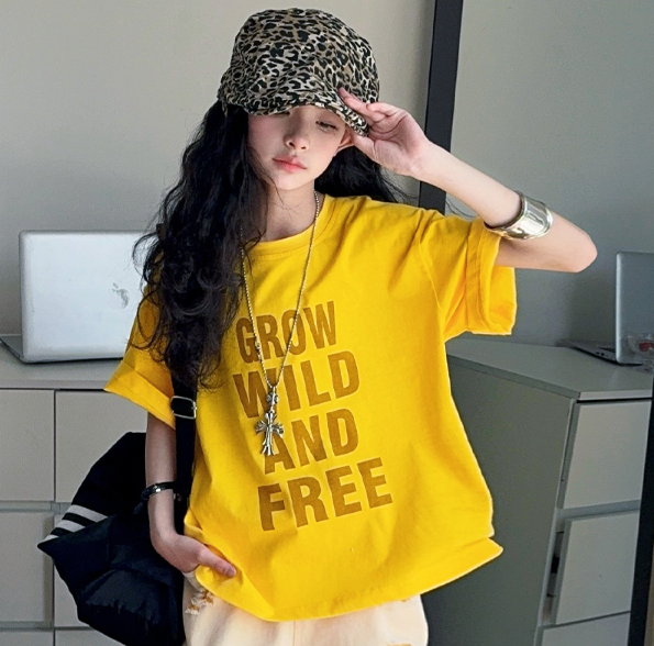 2025夏服新作韓国子供服　女の子　半袖ｔシャツ