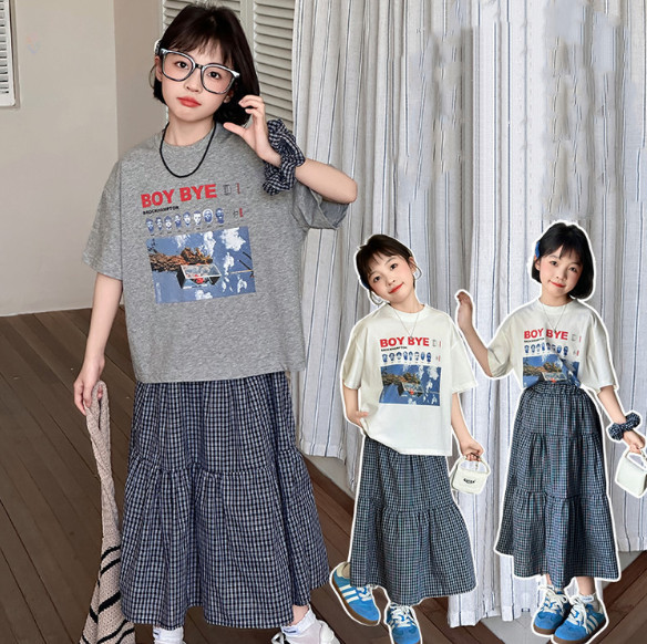 2025夏服新作韓国子供服　英字ロゴ　半袖ｔシャツ