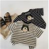 2025夏服新作韓国子供服　ボーダー　半袖ｔシャツ
