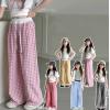 2025夏服新作韓国子供服　チェック柄パンツ