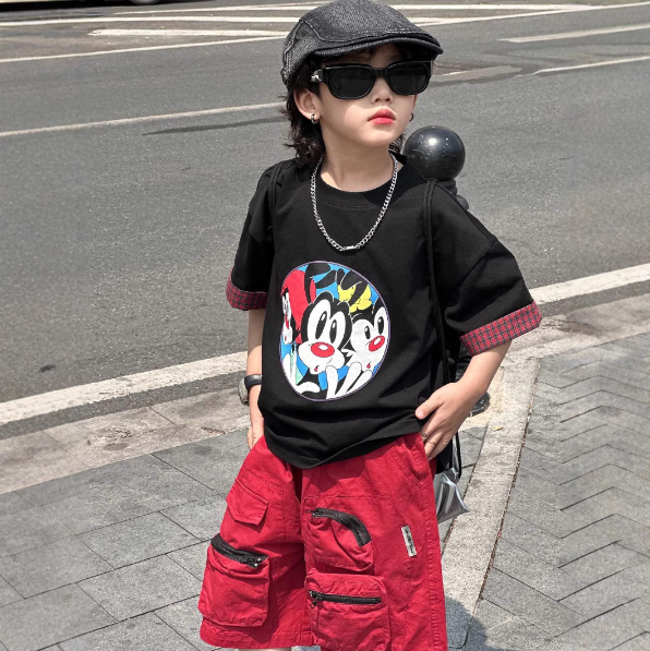 2025夏服新作韓国子供服　男の子　かっこいい　半袖ｔシャツ