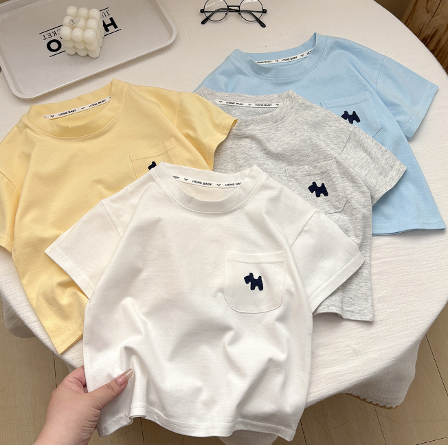 2025夏服新作韓国子供服　純綿　半袖Ｔシャツ