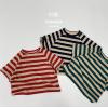 2025夏服新作韓国子供服　ボーダー　半袖ｔシャツ
