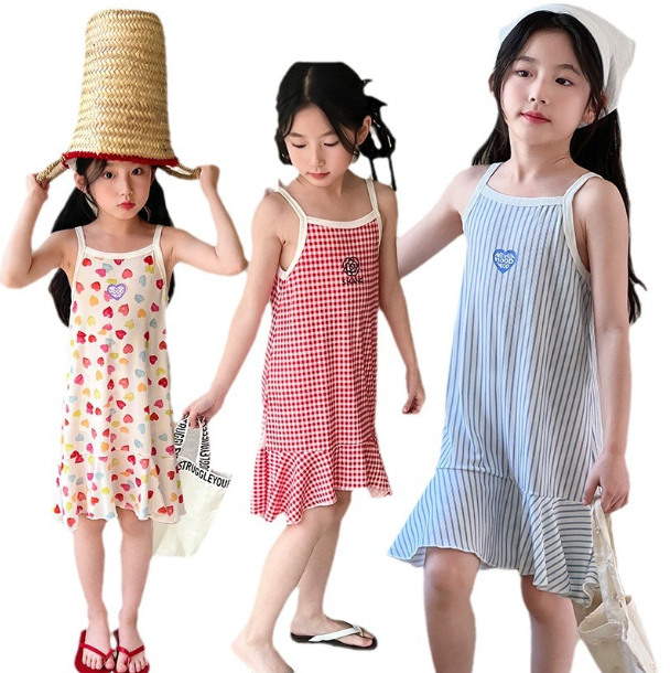 2025夏服新作韓国子供服　女の子　6色ワンピース