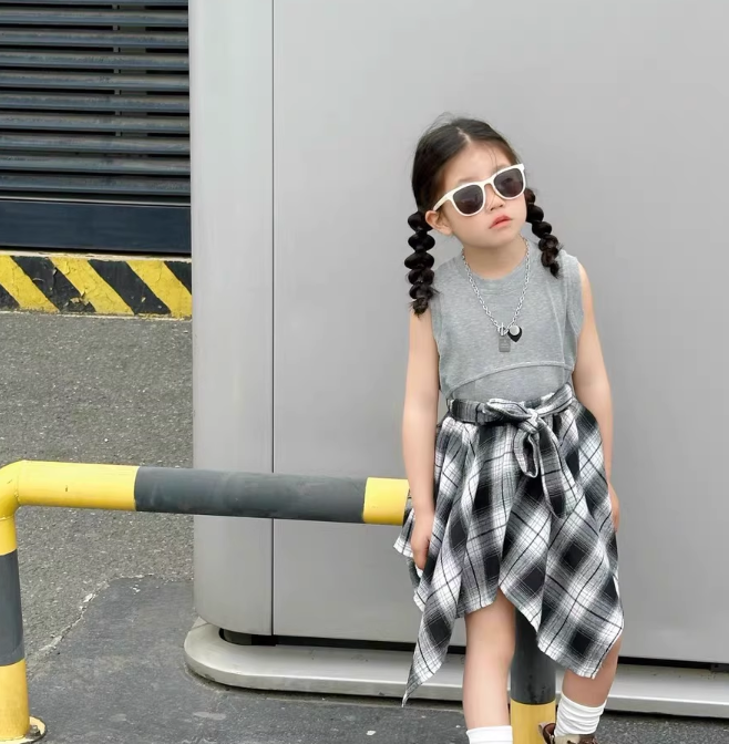 2025夏服新作韓国子供服　女の子　上下セット