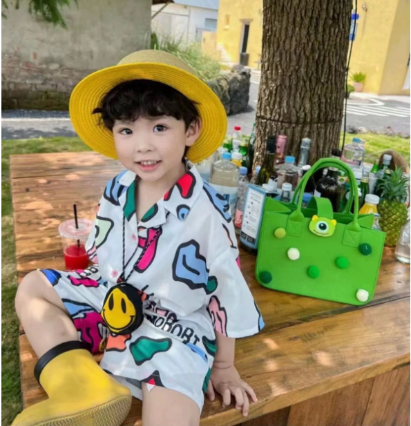 2025夏服新作韓国子供服　可愛い　上下セット