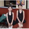 2025夏服新作韓国子供服　ドット柄　ワンピース