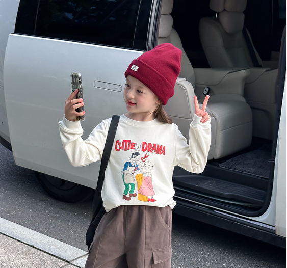 2025秋服新作韓国子供服  全8色　長袖ｔシャツ