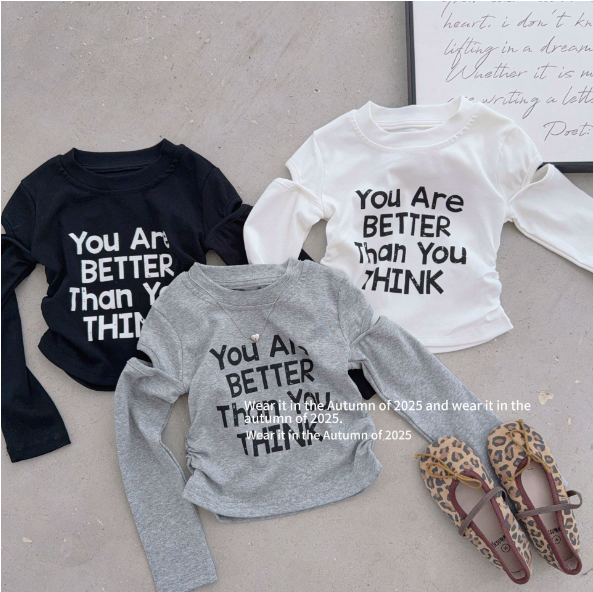 2025秋服新作韓国子供服　人気　長袖ｔシャツ