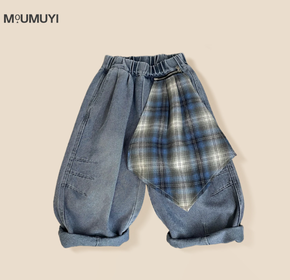 2025秋服新作韓国子供服　デニムパンツ