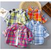 2025秋服新作韓国子供服　チェック柄　ブラウス