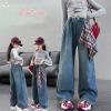 2025秋服新作韓国子供服　スカーフ付き　デニムパンツ