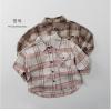 2025秋服新作韓国子供服　チェック柄　ブラウス