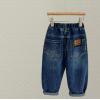 2025秋服新作韓国子供服　Smile柄　デニムパンツ