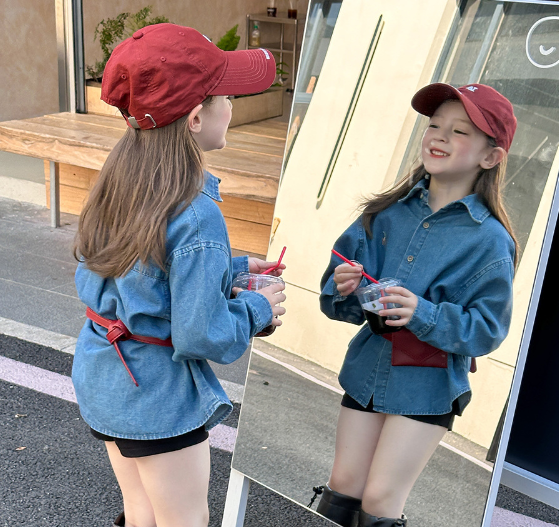 2025秋服新作韓国子供服　デニム　ジャケット