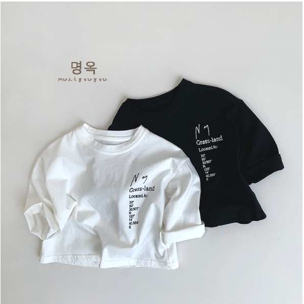 2025秋服新作韓国子供服　英字ロゴ　長袖ｔシャツ