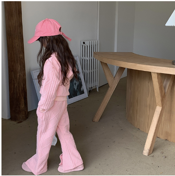 2025秋服新作韓国子供服　ニット　7色上下セット