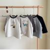 2025秋服新作韓国子供服　3色長袖ｔシャツ