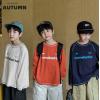 2025秋服新作韓国子供服　英字ロゴ　長袖ｔシャツ