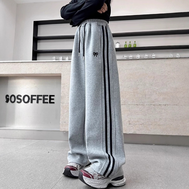 2025秋服新作韓国子供服　リボン柄　パンツ