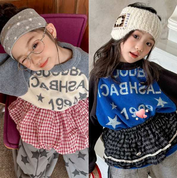 2025冬服新作韓国子供服　英字ロゴ　トレーナー
