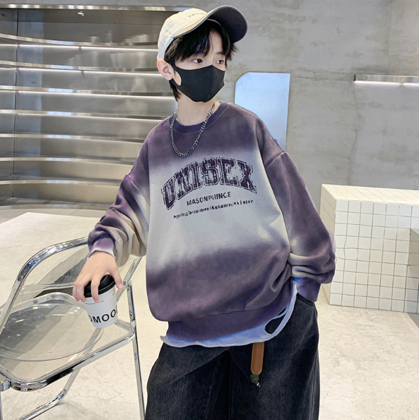 2025秋服新作韓国子供服　英字ロゴ　トレーナー