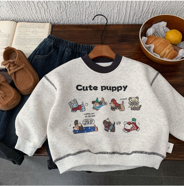 2025冬服新作韓国子供服　厚手　トレーナー