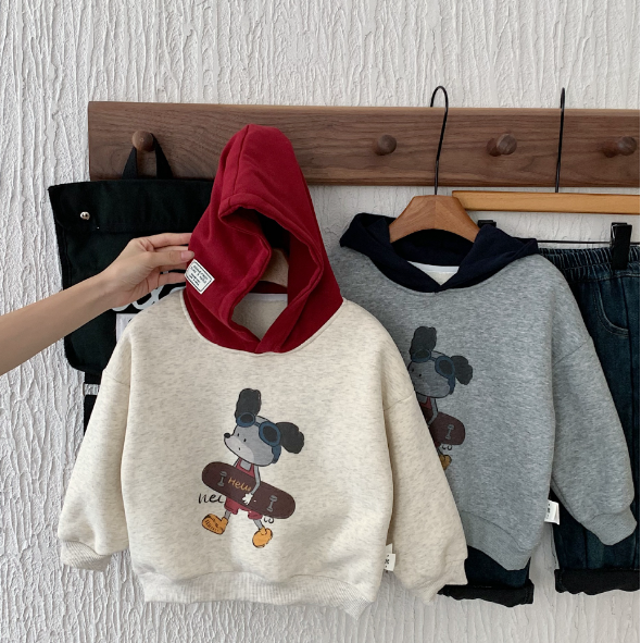 2025冬服新作韓国子供服　厚手トレーナー
