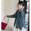 2025秋服新作韓国子供服　チェック柄　ブラウス
