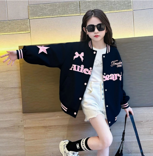 2025冬服新作韓国子供服　英字ロゴ　ジャケット