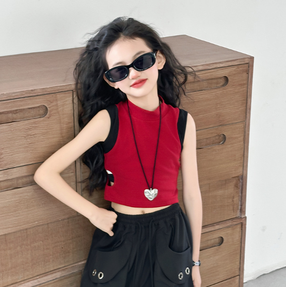 2026春夏服新作韓国子供服　3色　タンクトップ