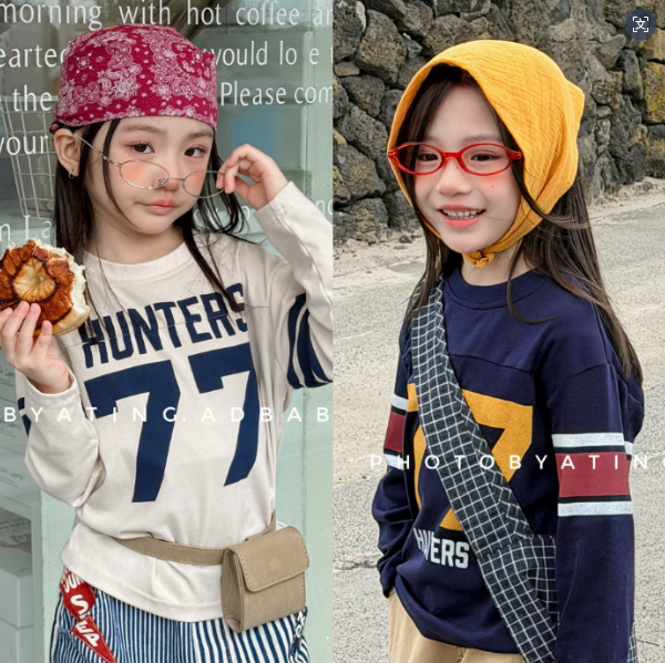 2026春服新作韓国子供服　女の子　長袖ｔシャツ