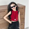 2026春夏服新作韓国子供服　3色　タンクトップ