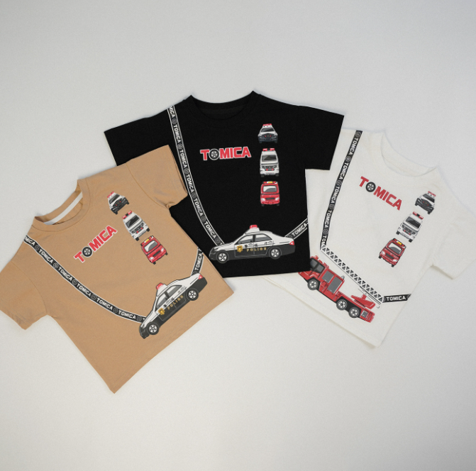 2026夏服新作韓国子供服　Car柄　半袖Ｔシャツ