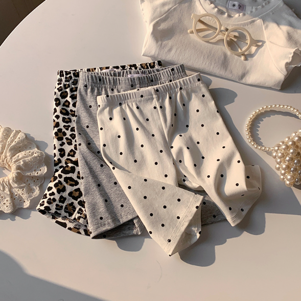 2026夏服新作韓国子供服　ヒョウ柄　レギンス