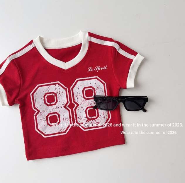 2026夏服新作韓国子供服　88柄半袖ｔシャツ